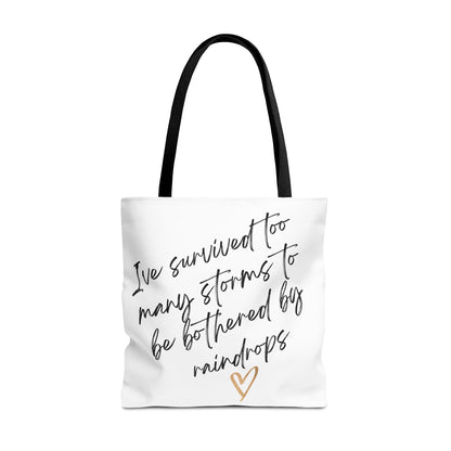 Storms vs Raindrops Tote Bag