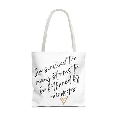 Storms vs Raindrops Tote Bag