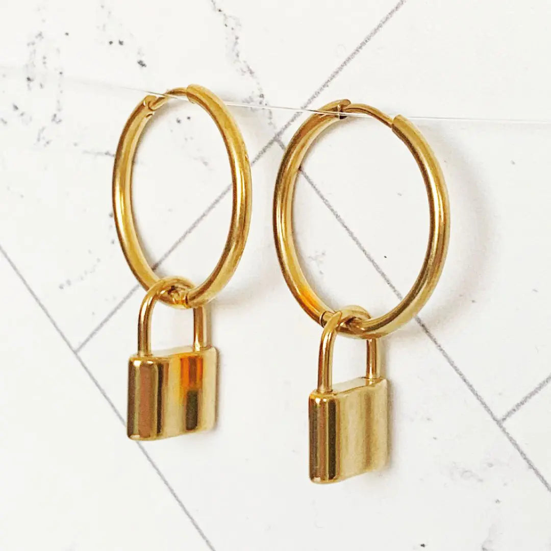 Lock of Love Loop Earrings